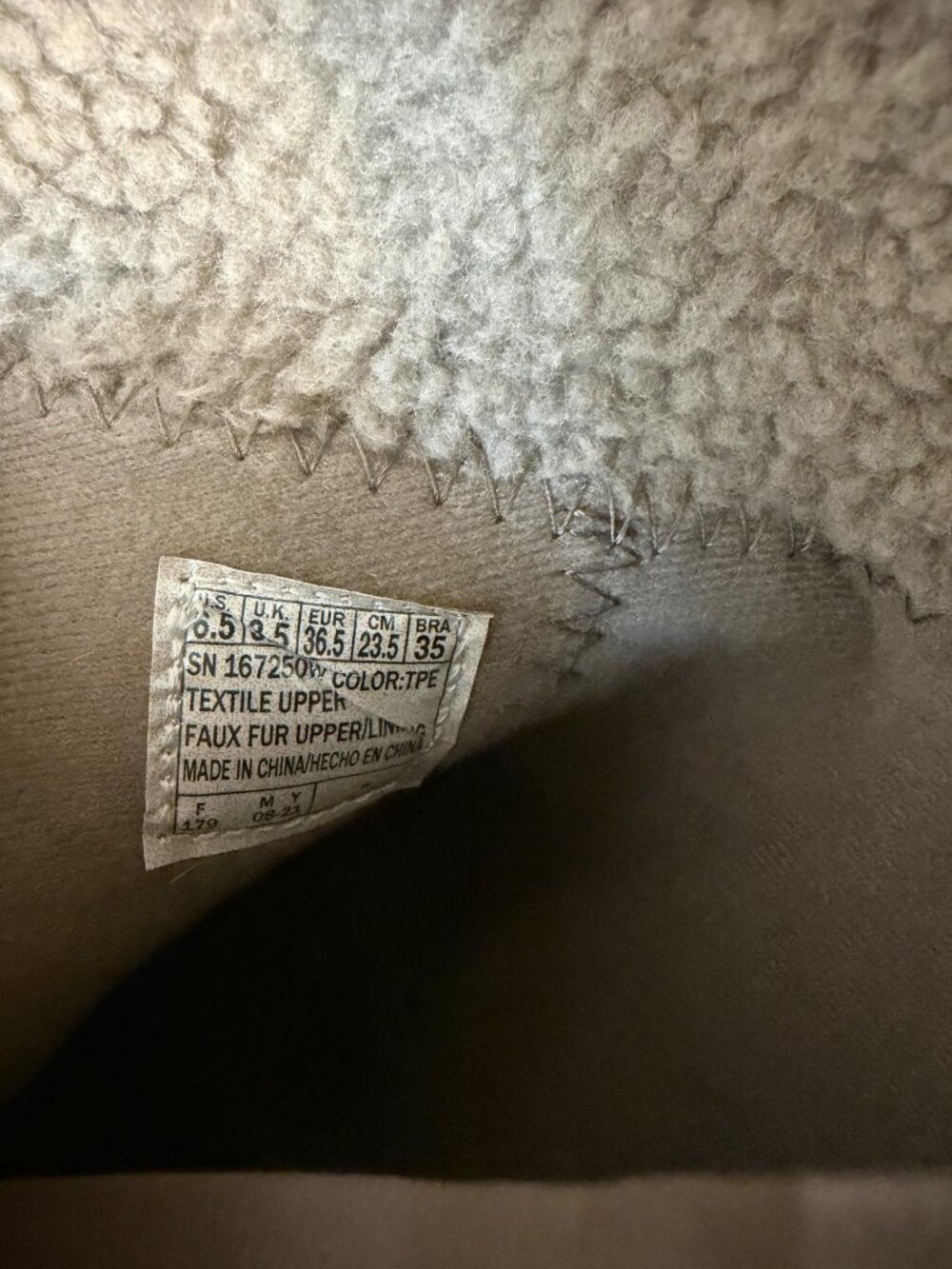 Skechers Arya Fold Over Faur Fur Booties Taupe sz 6.5 - Picture 5 of 9